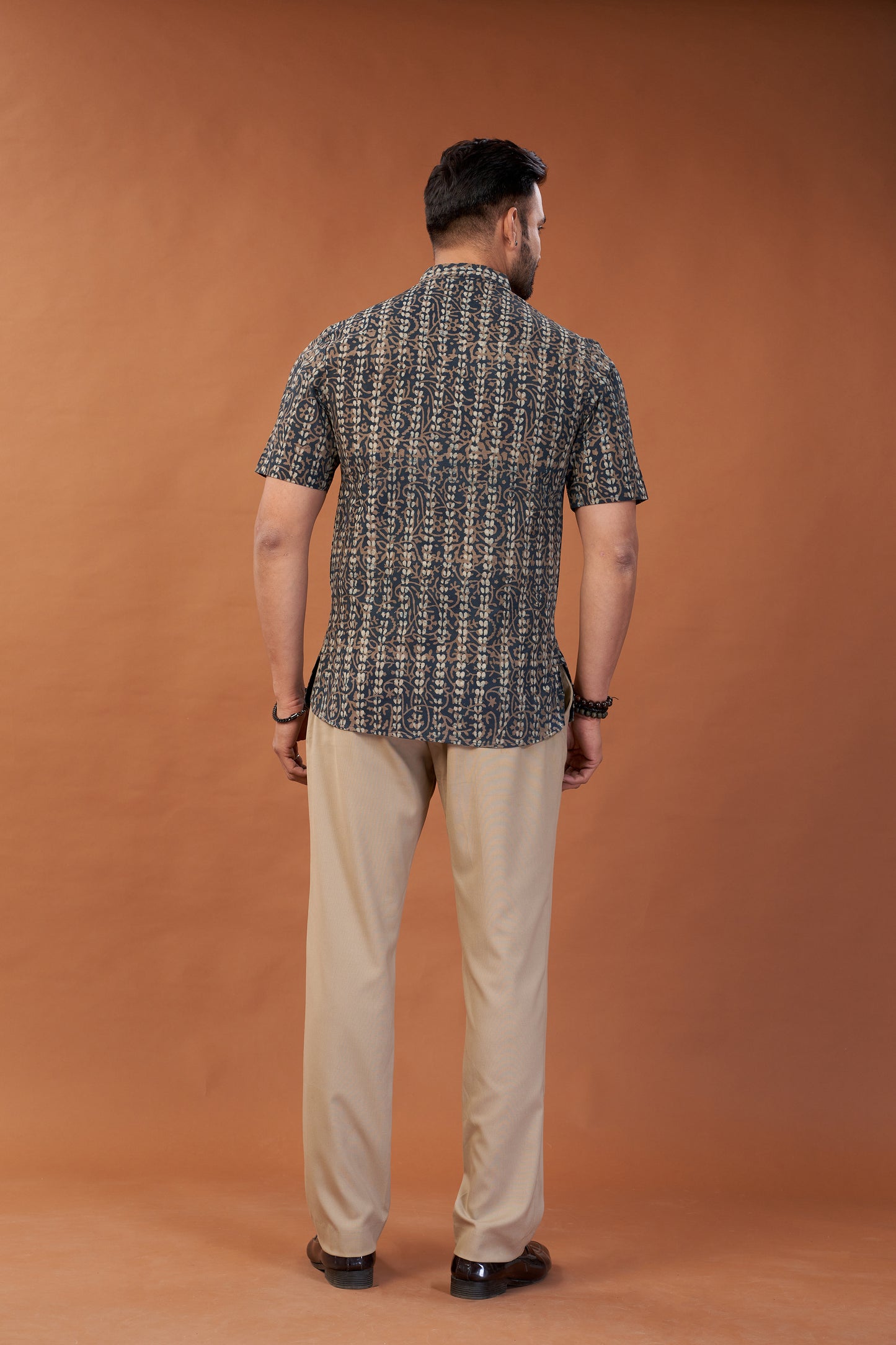 Ajrakh Black Kurta T-shirt - Dedhia House