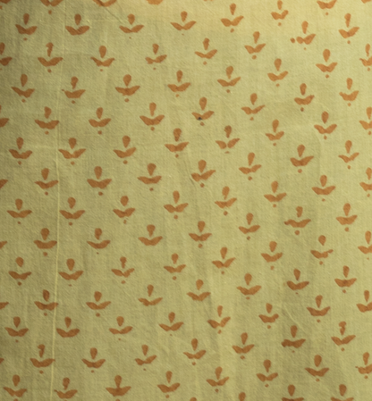 Block printed kurti detailed with zari work - Dedhia House