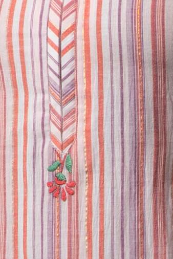 Cotton hand embroidered kurti - Dedhia House