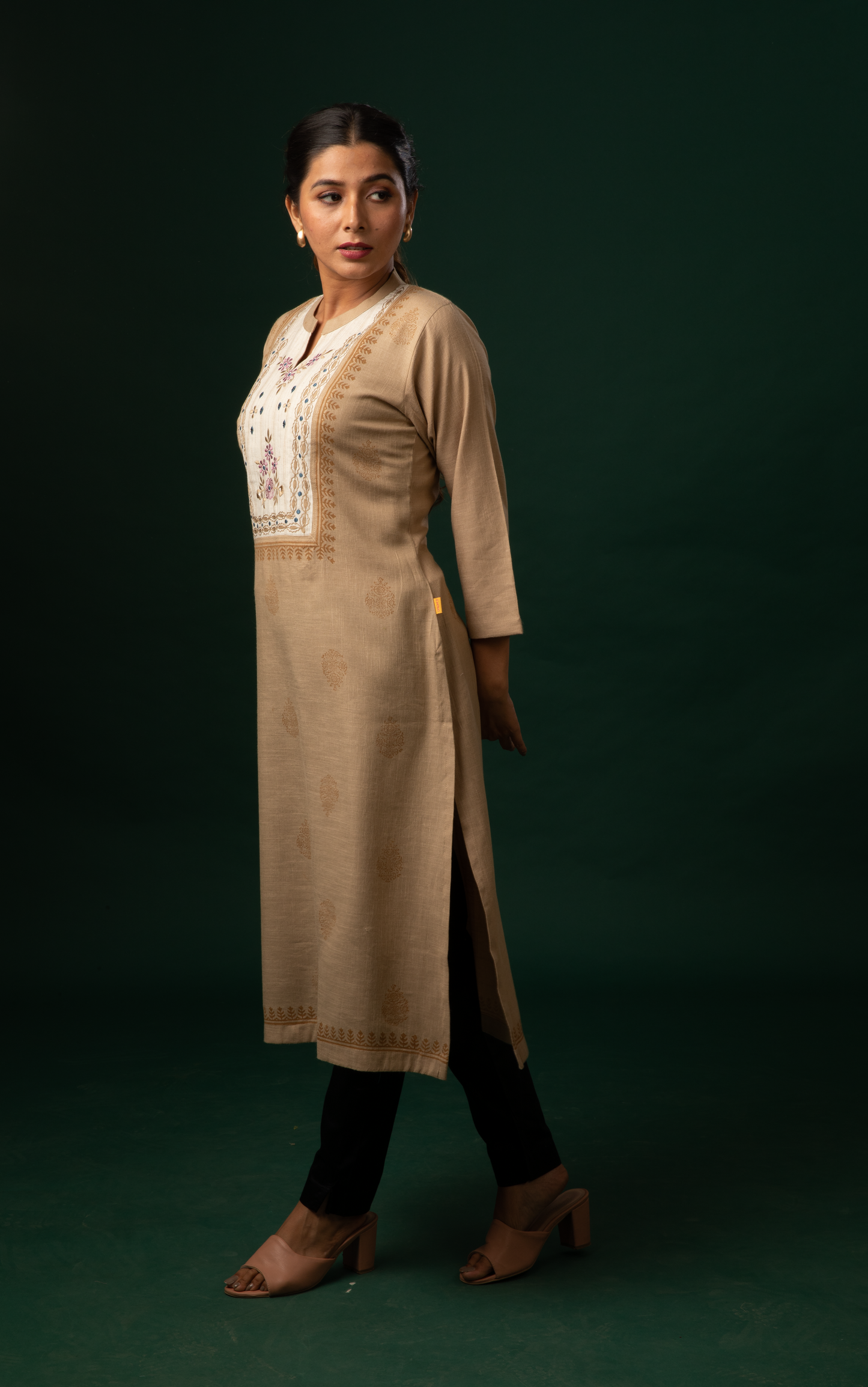 Block printed cotton kurti - Dedhia House