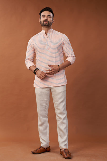 Long Sleeves Cotton Kurta Shirt - Dedhia House